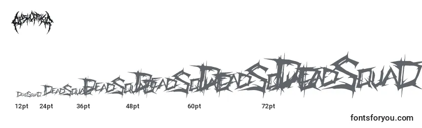Размеры шрифта DeathmetalLogo