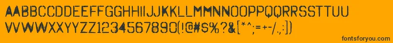 OctinSpraypaintFree Font – Black Fonts on Orange Background