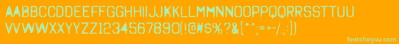 OctinSpraypaintFree Font – Green Fonts on Orange Background