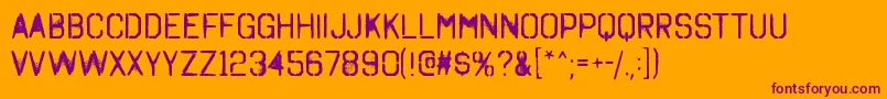 OctinSpraypaintFree Font – Purple Fonts on Orange Background