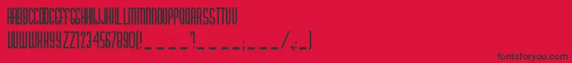 GabbaAllCaps Font – Black Fonts on Red Background