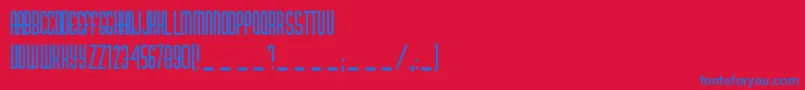 GabbaAllCaps Font – Blue Fonts on Red Background