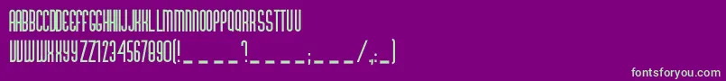 Шрифт GabbaAllCaps – зелёные шрифты на фиолетовом фоне