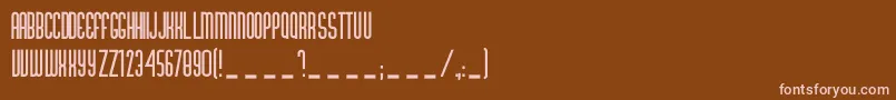 Шрифт GabbaAllCaps – розовые шрифты на коричневом фоне