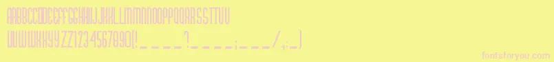 フォントGabbaAllCaps – ピンクのフォント、黄色の背景