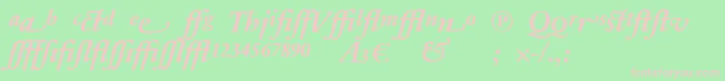 SabonnextLtBoldItalicAlternate Font – Pink Fonts on Green Background