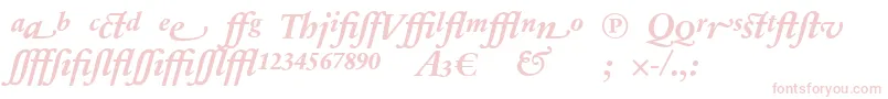 SabonnextLtBoldItalicAlternate Font – Pink Fonts on White Background