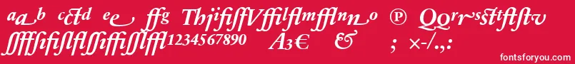 fuente SabonnextLtBoldItalicAlternate – Fuentes Blancas Sobre Fondo Rojo