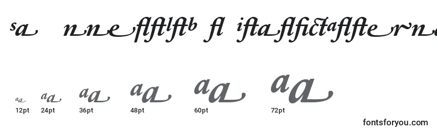 SabonnextLtBoldItalicAlternate Font Sizes