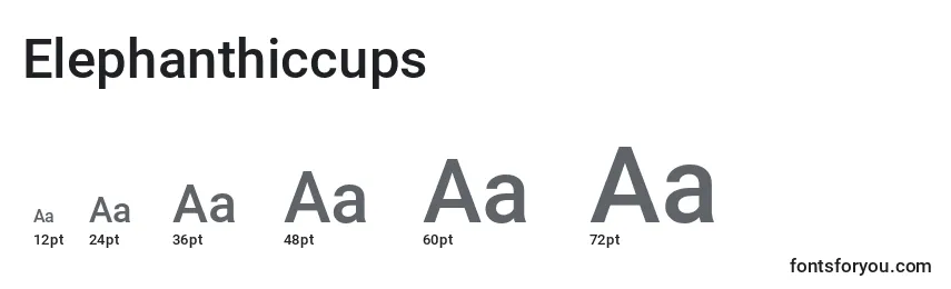 Elephanthiccups Font Sizes