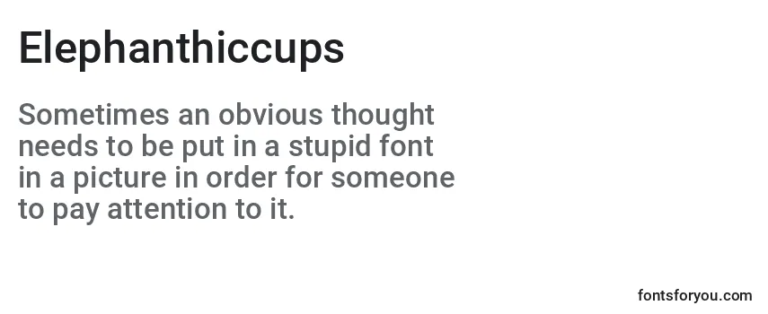 Elephanthiccups Font