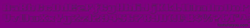 フォントVoortrekker3D – 紫の背景に黒い文字