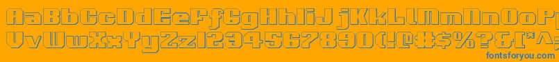 Voortrekker3D Font – Blue Fonts on Orange Background