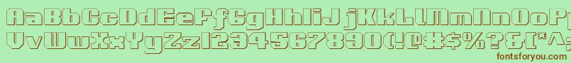 Voortrekker3D Font – Brown Fonts on Green Background