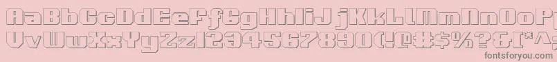 Voortrekker3D Font – Gray Fonts on Pink Background