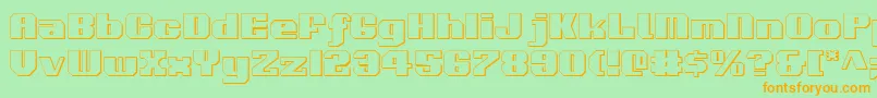 Voortrekker3D Font – Orange Fonts on Green Background