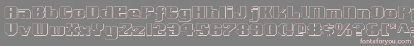 Voortrekker3D Font – Pink Fonts on Gray Background