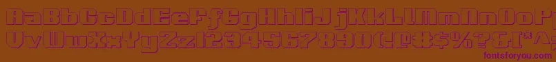 Voortrekker3D Font – Purple Fonts on Brown Background