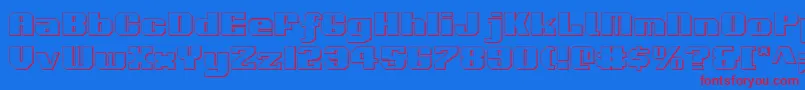 Voortrekker3D Font – Red Fonts on Blue Background