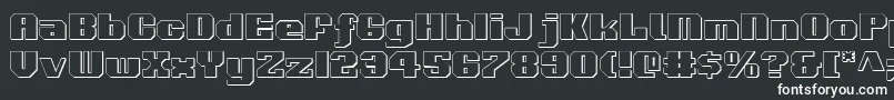 フォントVoortrekker3D – 黒い背景に白い文字