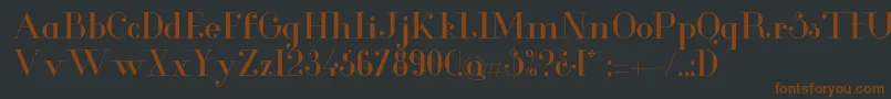 GlamorRegular Font – Brown Fonts on Black Background