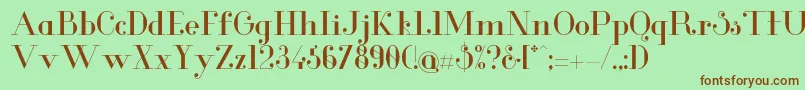 GlamorRegular Font – Brown Fonts on Green Background