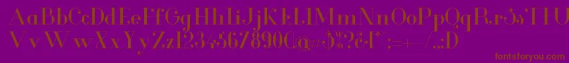 GlamorRegular Font – Brown Fonts on Purple Background