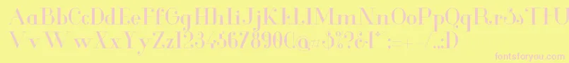 Шрифт GlamorRegular – розовые шрифты на жёлтом фоне