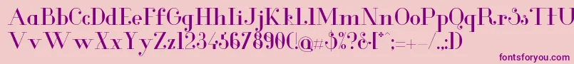 GlamorRegular Font – Purple Fonts on Pink Background