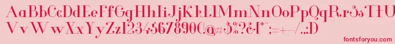 GlamorRegular Font – Red Fonts on Pink Background