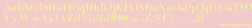 GlamorRegular Font – Yellow Fonts on Pink Background