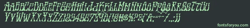 フォントInstantzenital – 黒い背景に緑の文字