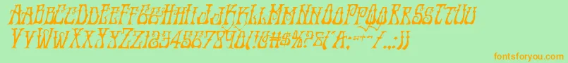 Instantzenital Font – Orange Fonts on Green Background