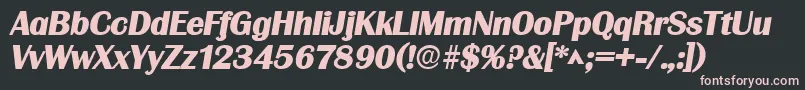 GrenobleHeavySfBoldItalic Font – Pink Fonts on Black Background