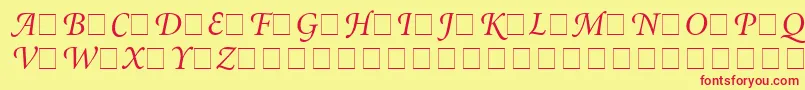 AtlantixSwashSsiItalic Font – Red Fonts on Yellow Background