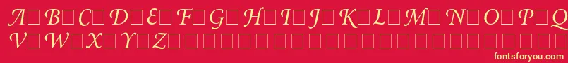 AtlantixSwashSsiItalic Font – Yellow Fonts on Red Background
