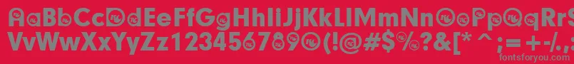 ColaParticipants Font – Gray Fonts on Red Background