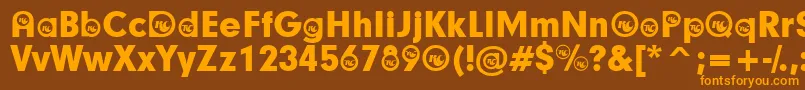 Więcej informacji o czcionce ColaParticipants Czcionka ColaParticipants – pomarańczowe czcionki na brązowym tle