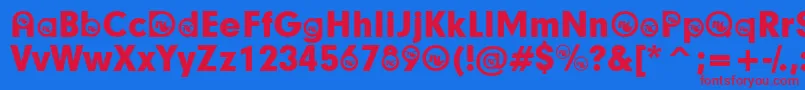 ColaParticipants Font – Red Fonts on Blue Background
