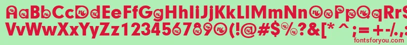 ColaParticipants Font – Red Fonts on Green Background
