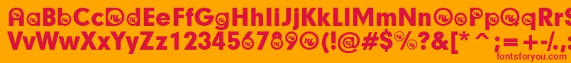 ColaParticipants Font – Red Fonts on Orange Background