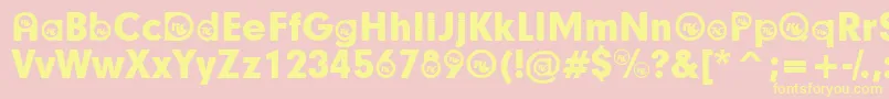 ColaParticipants Font – Yellow Fonts on Pink Background