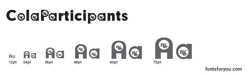 ColaParticipants Font Sizes