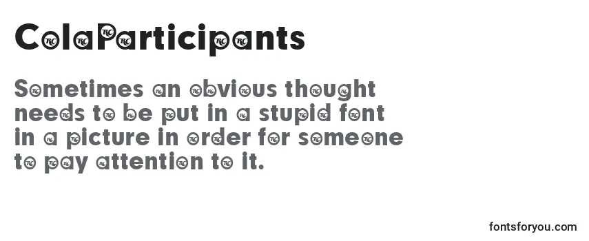 ColaParticipants Font