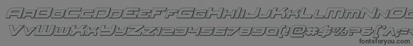 フォントRedrocket3Dital – 黒い文字の灰色の背景