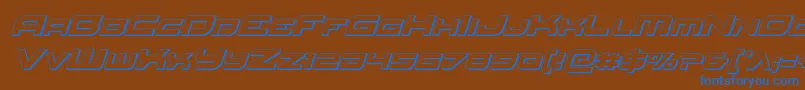 Шрифт Redrocket3Dital – синие шрифты на коричневом фоне