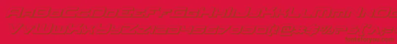 Police Redrocket3Dital – polices brunes sur fond rouge