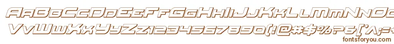 Шрифт Redrocket3Dital – коричневые шрифты на белом фоне