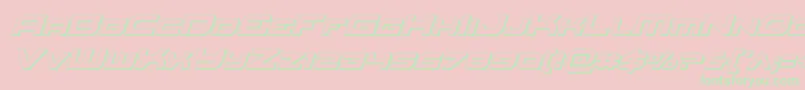 Redrocket3Dital-Schriftart – Grüne Schriften auf rosa Hintergrund