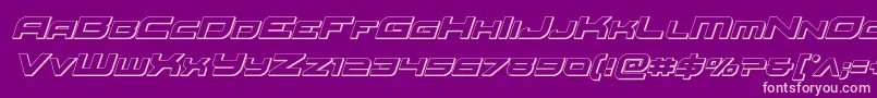 Redrocket3Dital-Schriftart – Rosa Schriften auf violettem Hintergrund